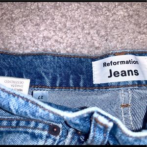 Reformation Julia High Crop Cigarette Jeans